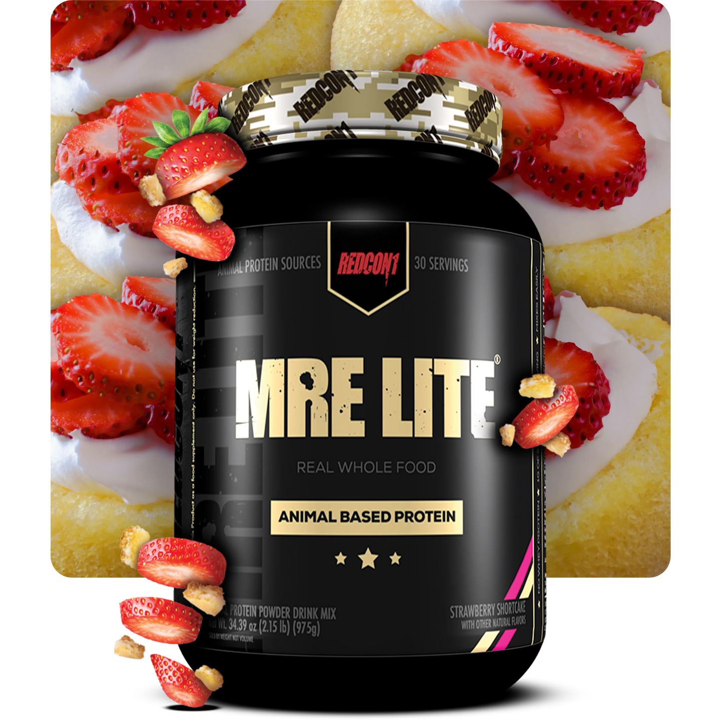 REDCON1 MRE LITE 2 LBS STRAWBERRY SHORTCAKE 30 SERVINGS