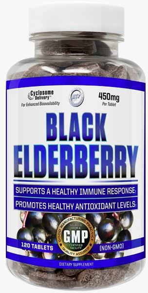 HI TECH PHARMACEUTICALS BLACK ELDERBERRY 120 TABLETS 120 SERVINGS