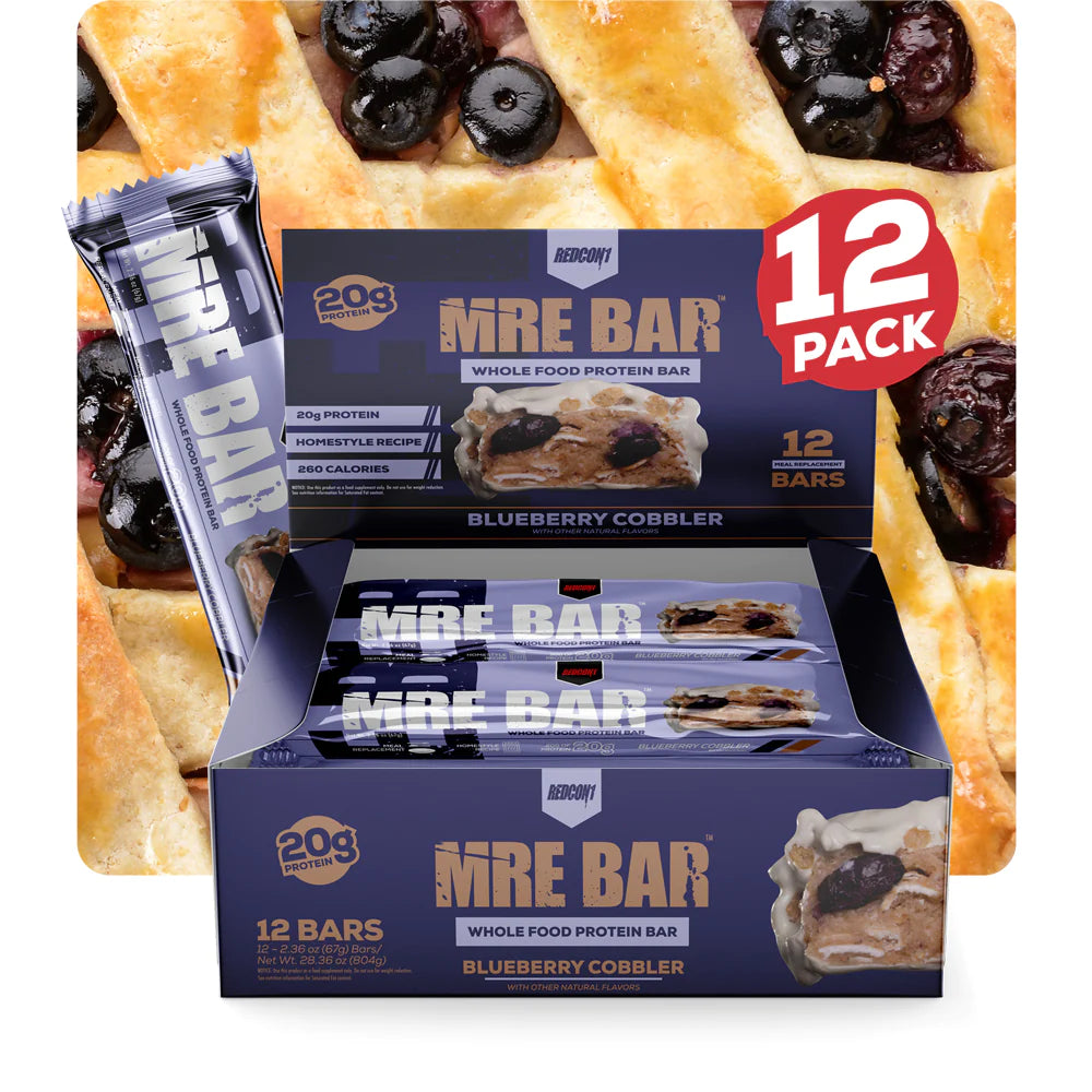 REDCON1 MRE BAR 12-20g BLUEBERRY COBBLER 12 BARS PER BOX