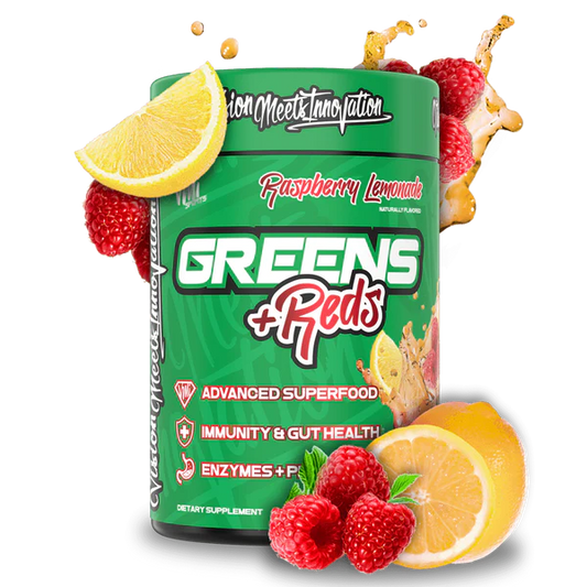 VMI SPORTS GREENS & REDS  RASPBERRY LEMOANDE 30 SERVINGS