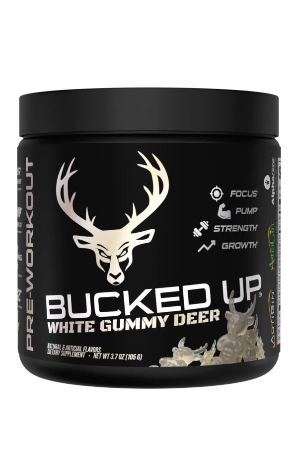 BUCKED UP PRE WORKOUT WHITE GUMMY DEER 30 SERVINGS