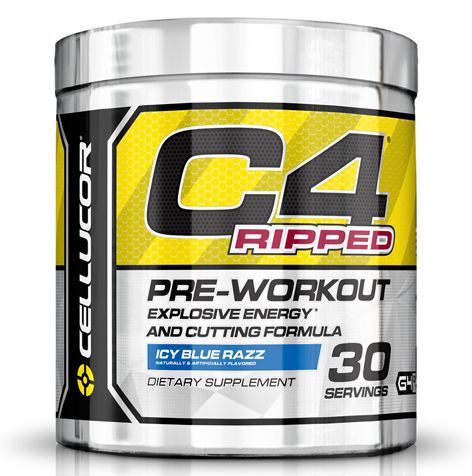 CELLULOR C4 RIPPED  ICY BLUE RAZZ 30 SERVINGS