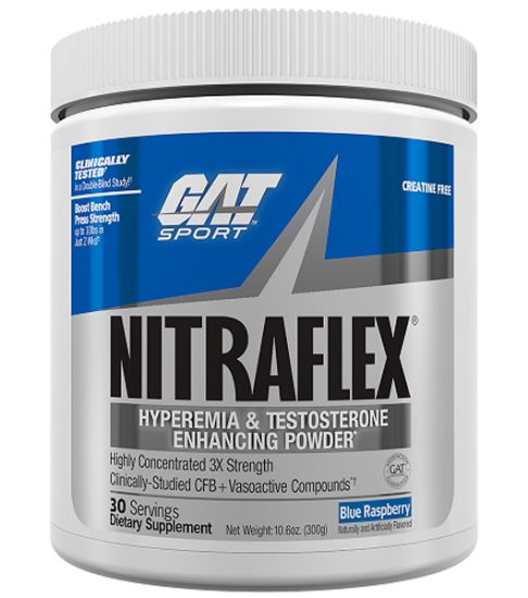 GAT NITRAFLEX 300g BLUE RASPBERRY 30 SERVINGS