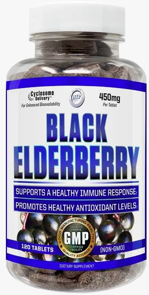 HI TECH PHARMACEUTICALS  BLACK ELDERBERRY 120 TABLETS 120 SERVINGS