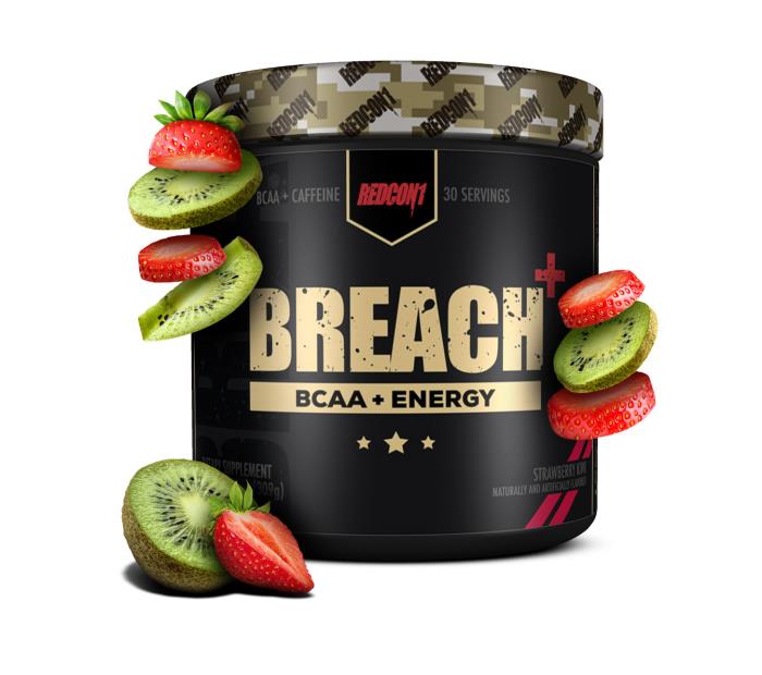 REDCON1  BREACH BCAA + ENERGY  STRAWBERRY KIWI 30 SERVINGS